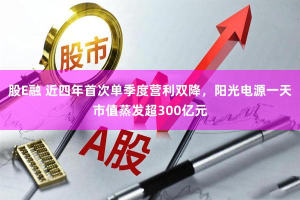 股E融 近四年首次单季度营利双降，阳光电源一天市值蒸发超300亿元