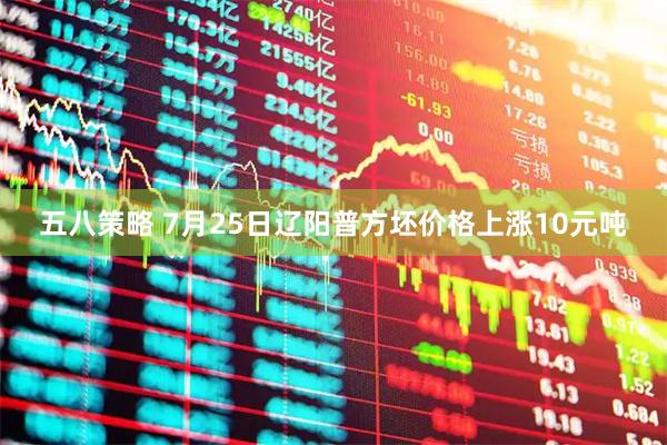五八策略 7月25日辽阳普方坯价格上涨10元吨