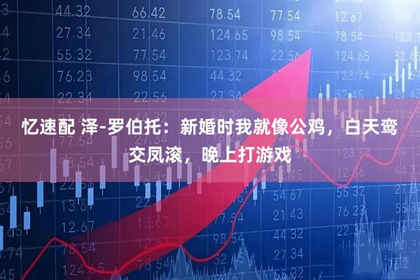忆速配 泽-罗伯托：新婚时我就像公鸡，白天鸾交凤滚，晚上打游戏